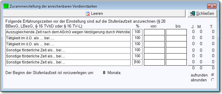 Stufenlaufzeit