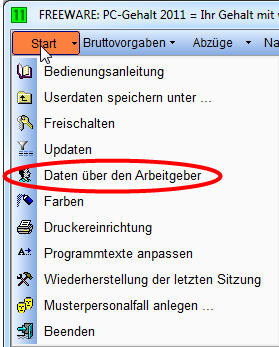 Arbeitgeberdaten